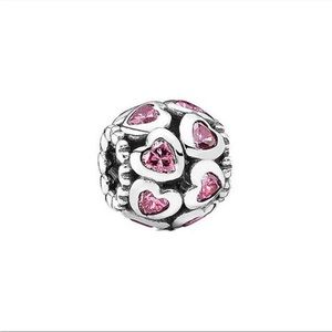 Pandora Pink Hearts Charm